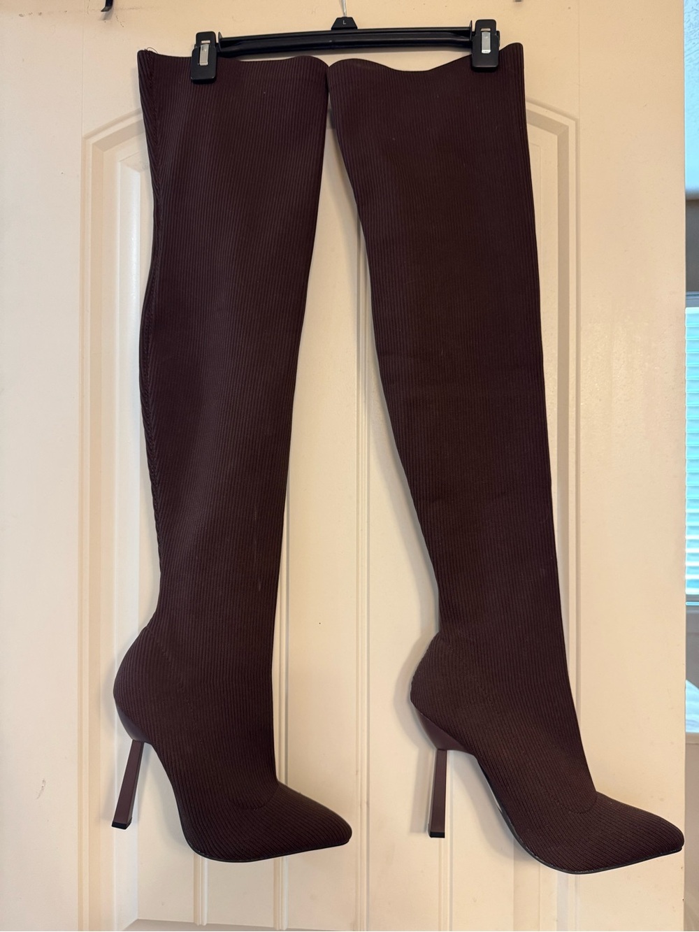 Forever 21 Dark Brown Over-the-Knee Stiletto Boots